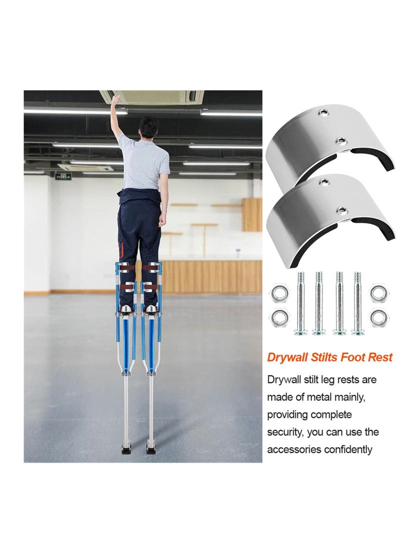 Y&D Drywall Stilt Replacement Parts, 2 PCS Aluminum Alloy Curved Plates for Fixed Legs, Leg Band Kit Home Improvements, Drywall, Painting, Insulation, Accessories  - Image 3