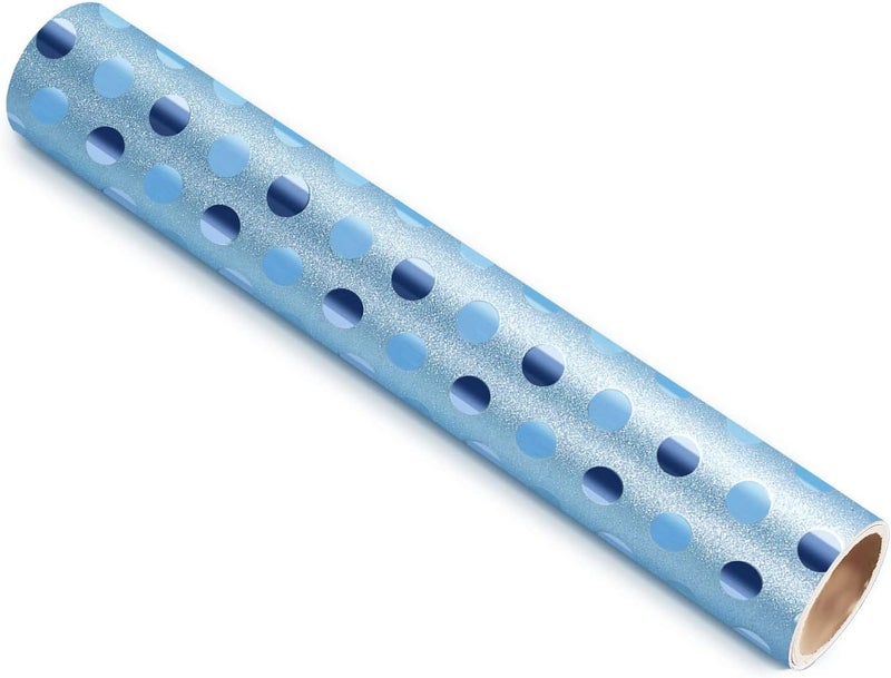 TECKWRAP Spot Glitter Vinyl Adhesive Craft Vinyl,1ftx5ft,Blue - Image 1