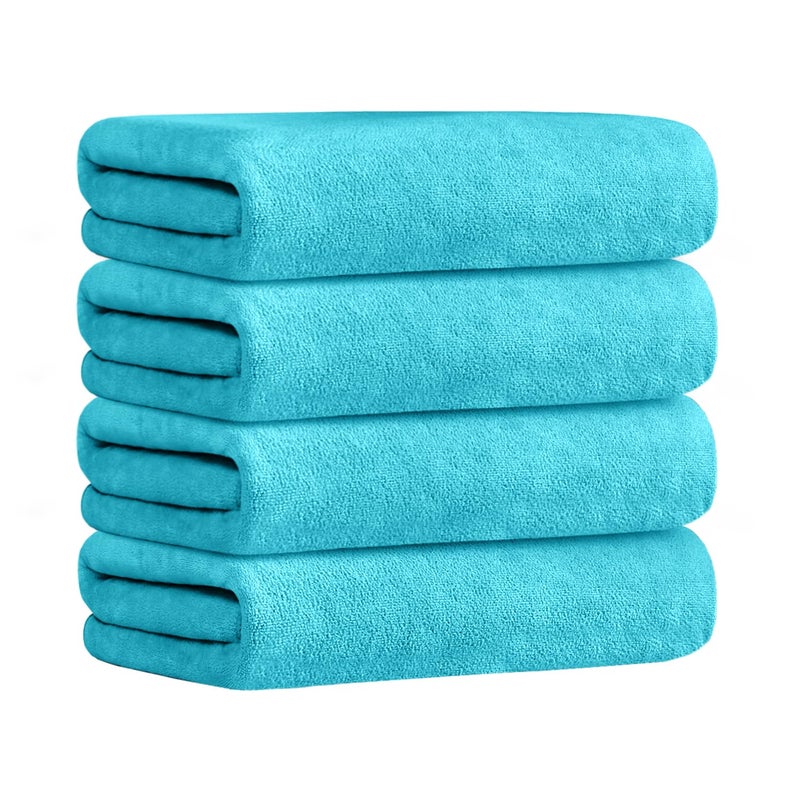 جي ام ال مناشف حمام ميكروفيات الحمام jml مجموعة 4 عبوات (30 "" × 60 "") - حجم كبير جدًا للتجفيف السريع متعدد الأغراض كمناشف للياقة الاستحمام الرياضية مناشف اليوغا - Image 1