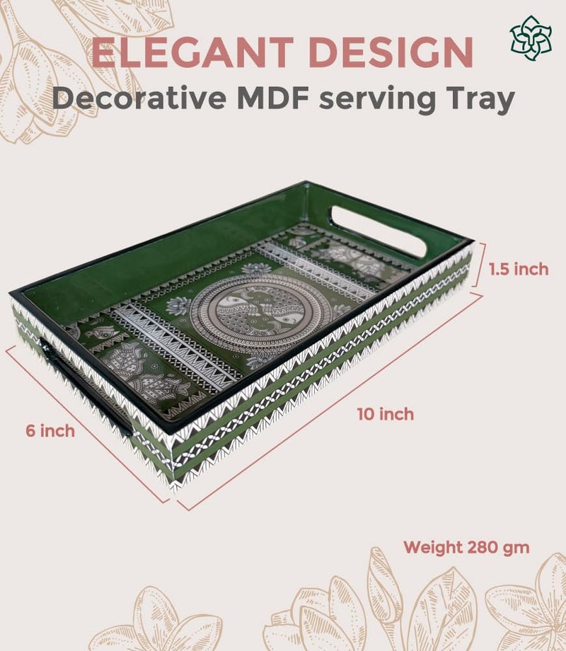 MaatirDesigns Madhubani Fish Art Tray - Image 3