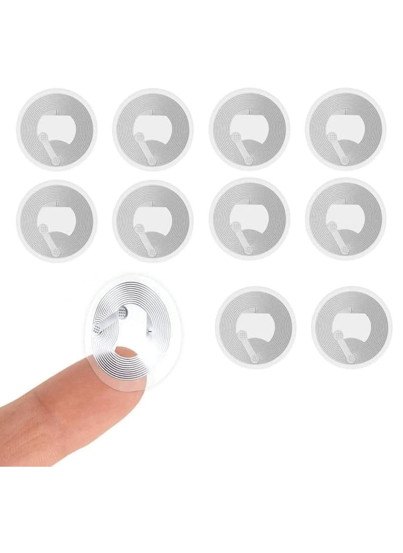 Rubik NFC 213 Sticker 144 Bytes Tags (Inlay), Transparent Self-adhesive Ntag213 Token Tags Compatible 13.56mhz RFID and NFC IC Reader/Writer (20 Tags)  - Image 1