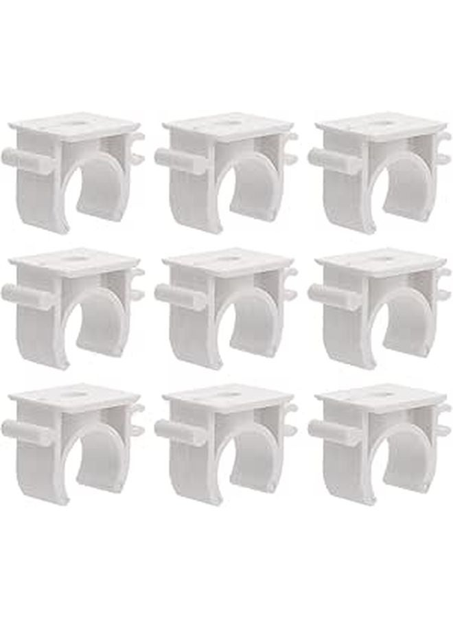 حوامل أنابيب PVC بيضاء على شكل حرف U 100 قطعة لأنابيب التوصيل والسباكة والكهرباء - Image 1