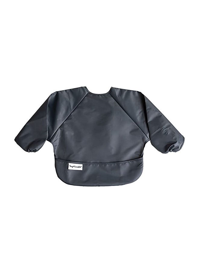 Tiny Twinkle Pack Of 2 Full Sleeve Bib- Recycled Sage And Charcoal, Small  - Image 3