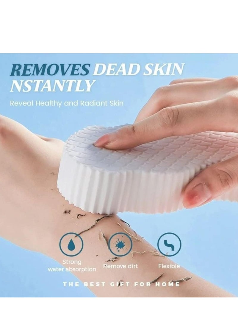 Oasisgalore 2/4-Pack Magic Exfoliating Bath Sponges –Magic Sponge for Skin, Skin Exfoliator for Body Dead Skin (Blue & Pink). - Image 3