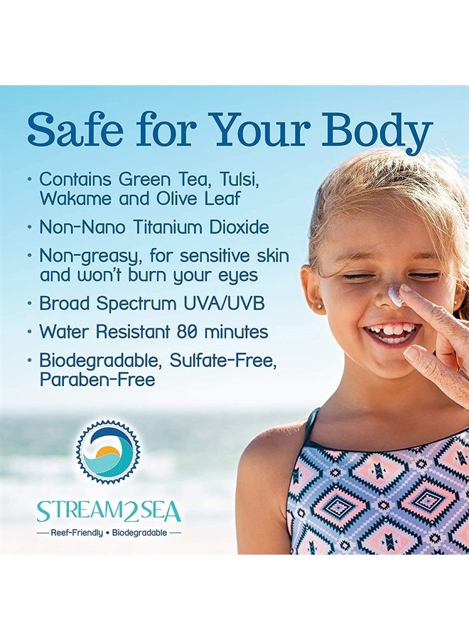 STREAM 2 SEA SPF 30 Mineral Sunscreen Biodegradable and Reef Safe, 1 Fl oz Travel Size Pack of 3, Paraben Free Non Greasy and Moisturizing Mineral Sunscreen For Face and Body Against UVA and UVB - Image 2