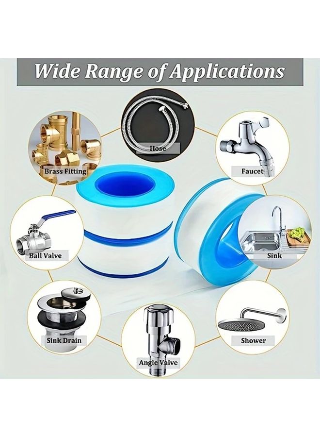 5pcs Blue Heavy Duty Plastic Pipe Sealant Tape Leak Proof Adhesive For Plumbing - Image 4