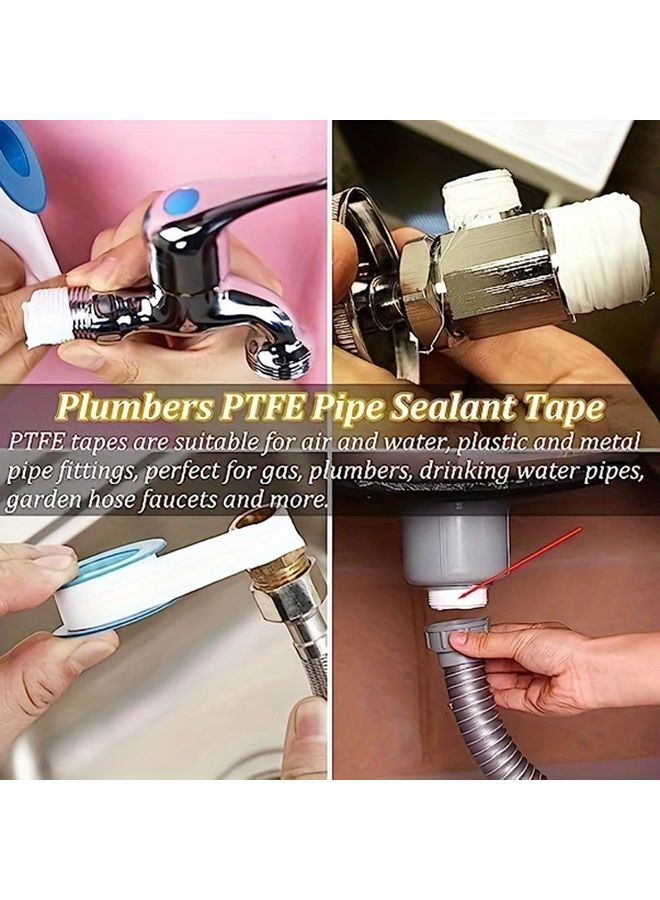 5pcs Blue Heavy Duty Plastic Pipe Sealant Tape Leak Proof Adhesive For Plumbing - Image 5