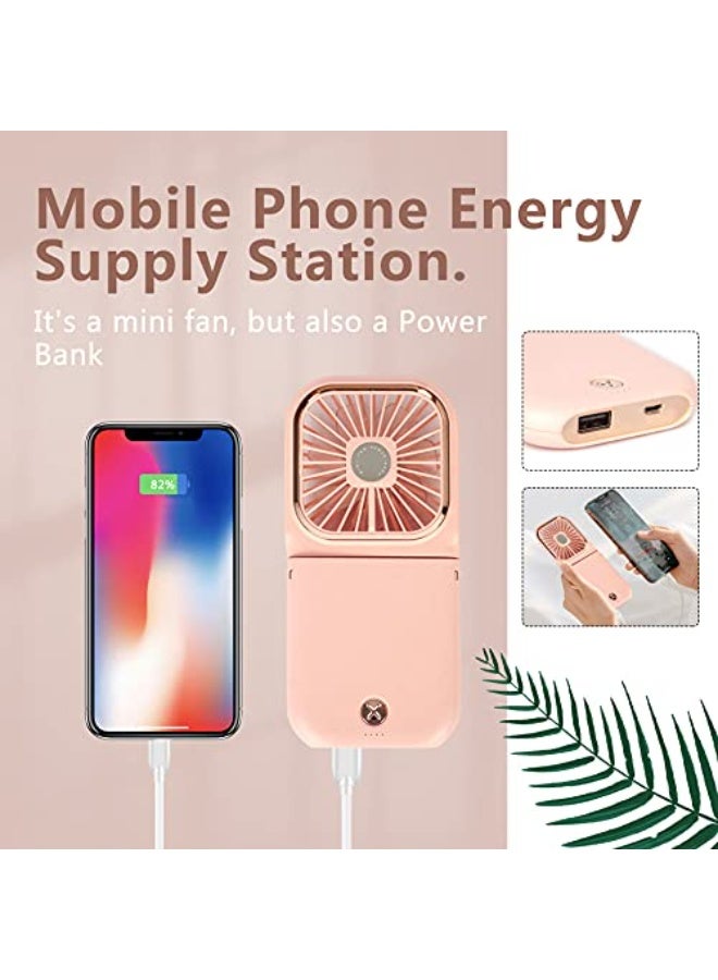 نيبمينينت مروحة يد صغيرة محمولة شاحن مروحة صغيرة هادئة قابلة لإعادة الشحن مروحة USB للسفر مروحة شخصية صغيرة، في الهواء الطلق، التنزه، التخييم، باللون الأبيض - Image 3