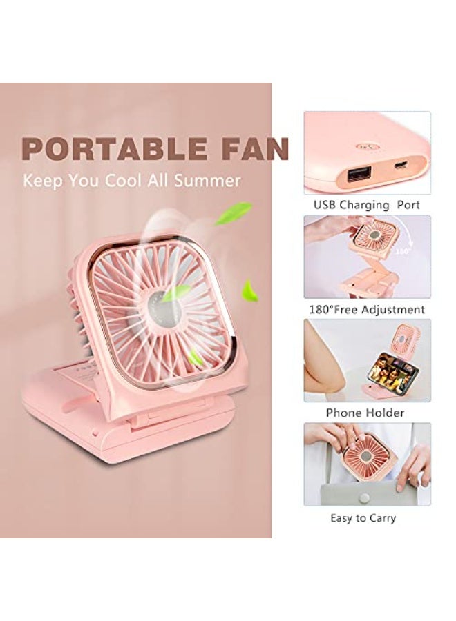 نيبمينينت مروحة يد صغيرة محمولة شاحن مروحة صغيرة هادئة قابلة لإعادة الشحن مروحة USB للسفر مروحة شخصية صغيرة، في الهواء الطلق، التنزه، التخييم، باللون الأبيض - Image 2