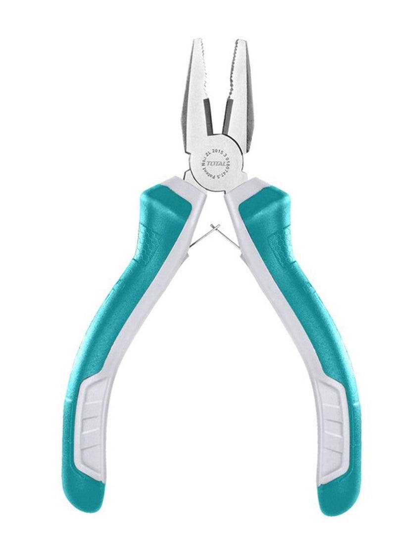 TOTAL T0TAL 4 Pcs Mini Pliers Set 115mm/4.5", Set Of Cutting Diagonal Long Combination Pliers - TOTAL THT1K0404  - Image 3