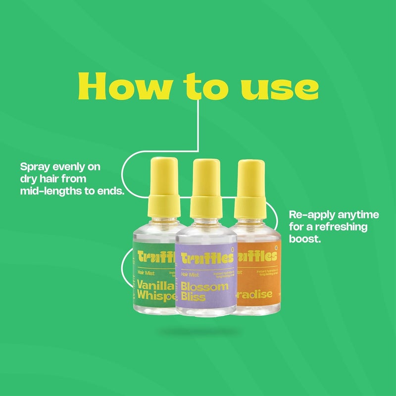 Truffles Vanilla Whisper Hair Mist, Instant Hydration, Long Lasting Scent - Image 2
