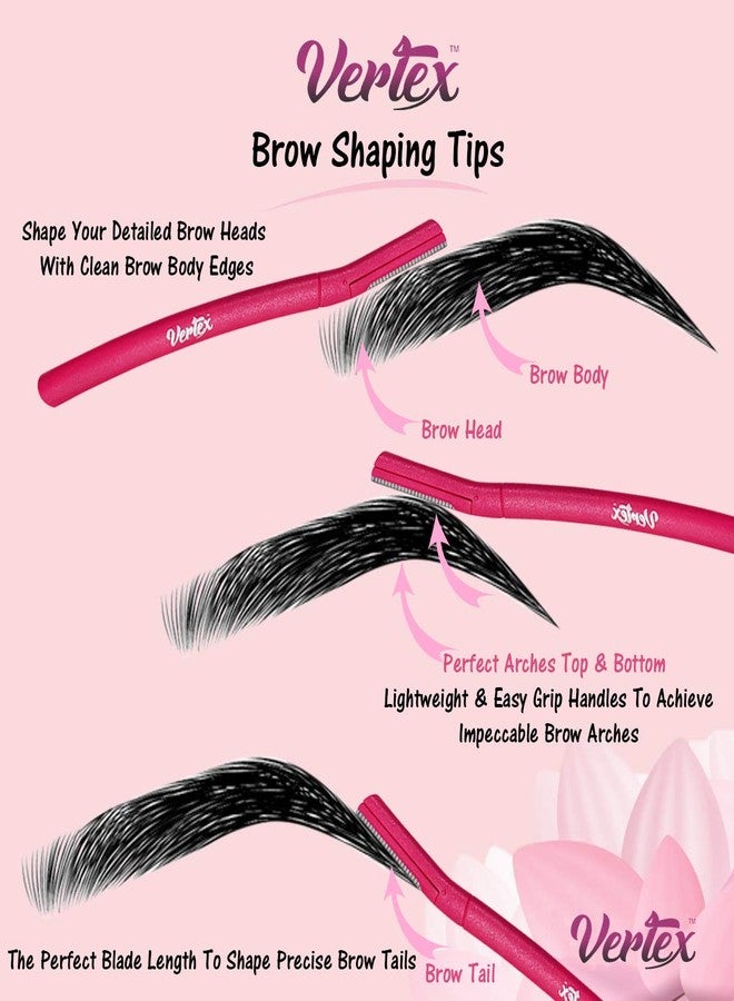 فيرتكس مجموعة فيرتكس لشفرات الحواجب النسائية (6 قطع) لتشذيب الحواجب وتحديد شعر الوجه - Image 2