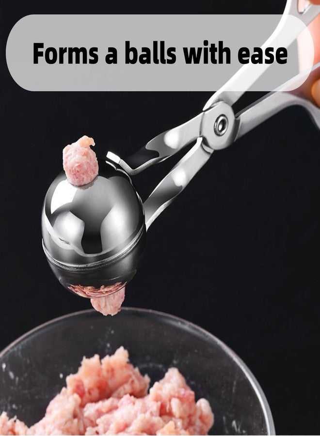 HAOHIZE Meatball Maker, Non Stick Meat Melon Baller Maker Stainless Steel Dough Meatball Scoop Ball Maker Small with Anti Slip Handles for Cake Pops, Melon Baller Scoop - Image 5