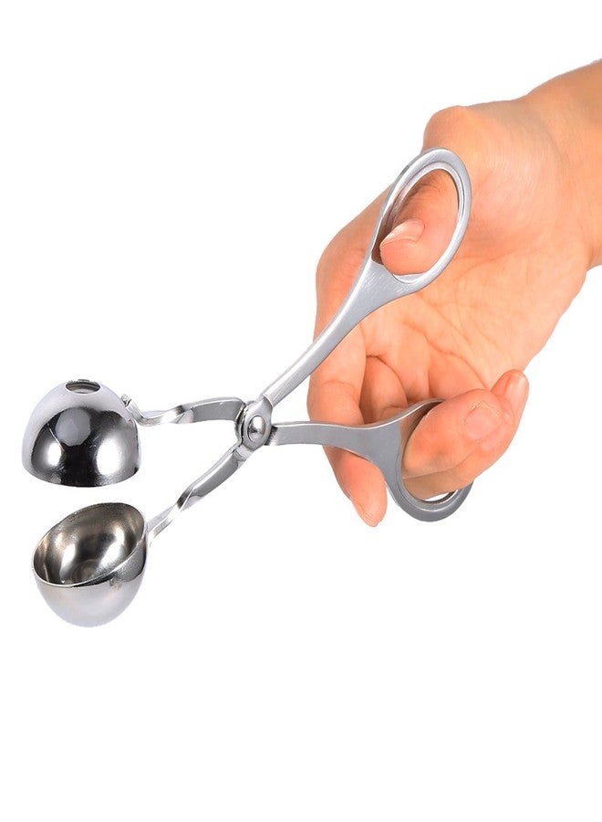 HAOHIZE Meatball Maker, Non Stick Meat Melon Baller Maker Stainless Steel Dough Meatball Scoop Ball Maker Small with Anti Slip Handles for Cake Pops, Melon Baller Scoop - Image 1