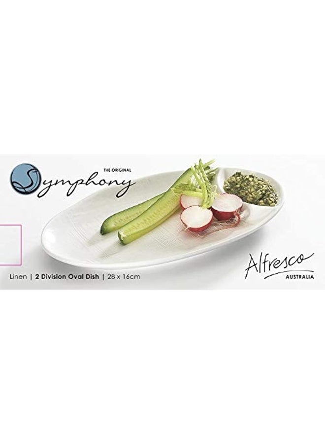 Symphony Linen 2 Division Oval Dish