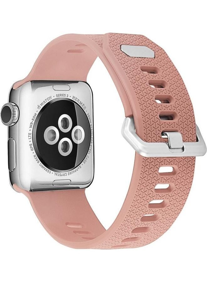 NIBEMINENT Silicone Replacement Strap Watchband For Apple Watch Series 7/6/SE/5/4/3/2/1 41/40/38mm Retro Rose - Image 4