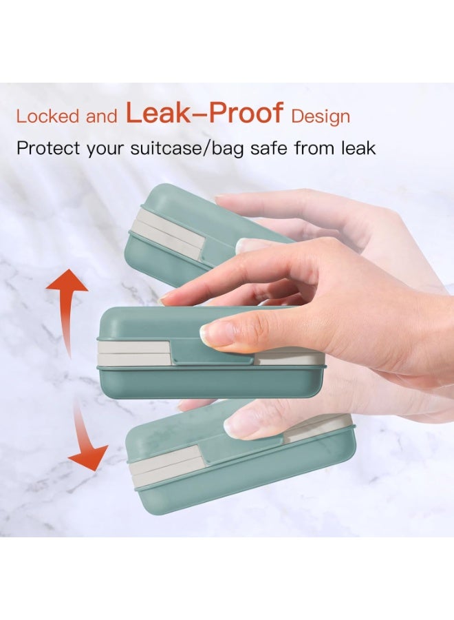 هومستر 1 صندوق صابون مزود بغطاء صابون سفر مقاوم للتسرب مع صينية تصريف، حامل صابون محمول للمنازل والسفر، صبغ صابون في الحمام الإبداعي، مادة متينة من مادة PP للصالة الرياضية، التخييم، التنزهات (أزرق 12*7.6*5 سم) - Image 4