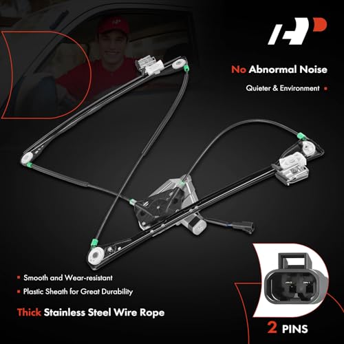 A-Premium Power Window Regulator with Motor Compatible with Buick Rendezvous Pontiac Aztek 2001-2007 Front Left Driver Side - Image 5