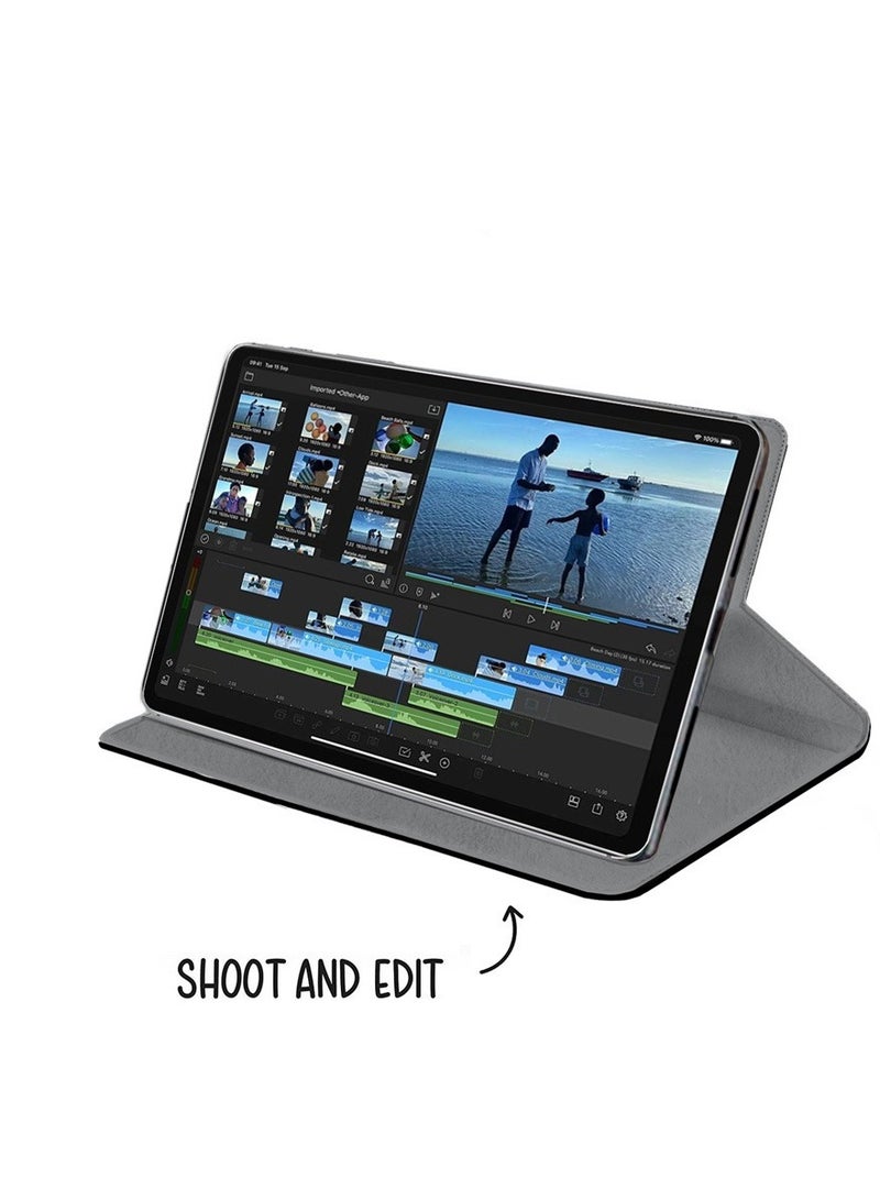 Techie Premium PU Leather Smart Flip Case Cover with Auto Sleep and Wake for MatePad SE 10.4 - Grey - Image 5