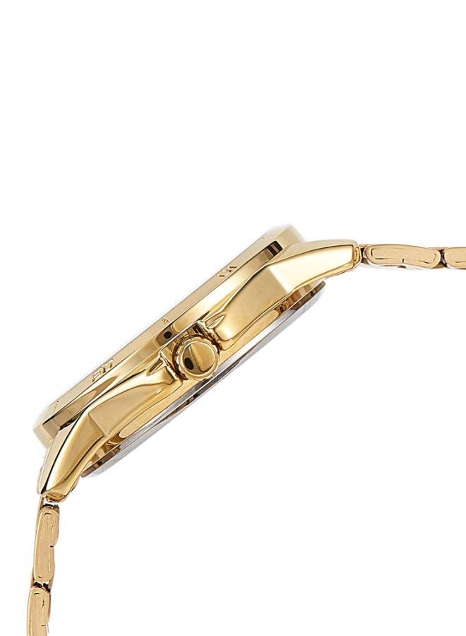 كاسيو ساعة يد بعقارب وسوار من الإستانلس ستيل طراز MTP-V004G-9B - قياس 42 مم - لون ذهبي رجال - Image 3
