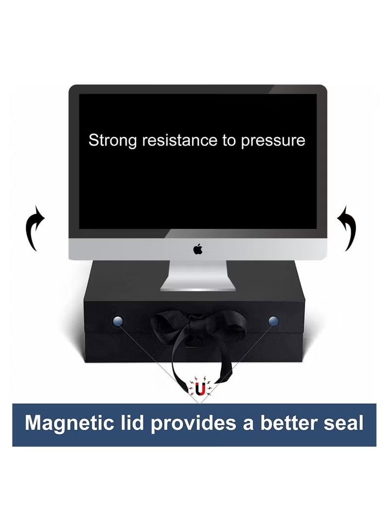 Luxury Magnetic Gift Box, Black Large Gift Box with Ribbon,Folding Gift Boxes for Presents With Lid, Suitable for Festival, Birthday, Anniversary, etc，(31.5×26×9cm) - Image 5