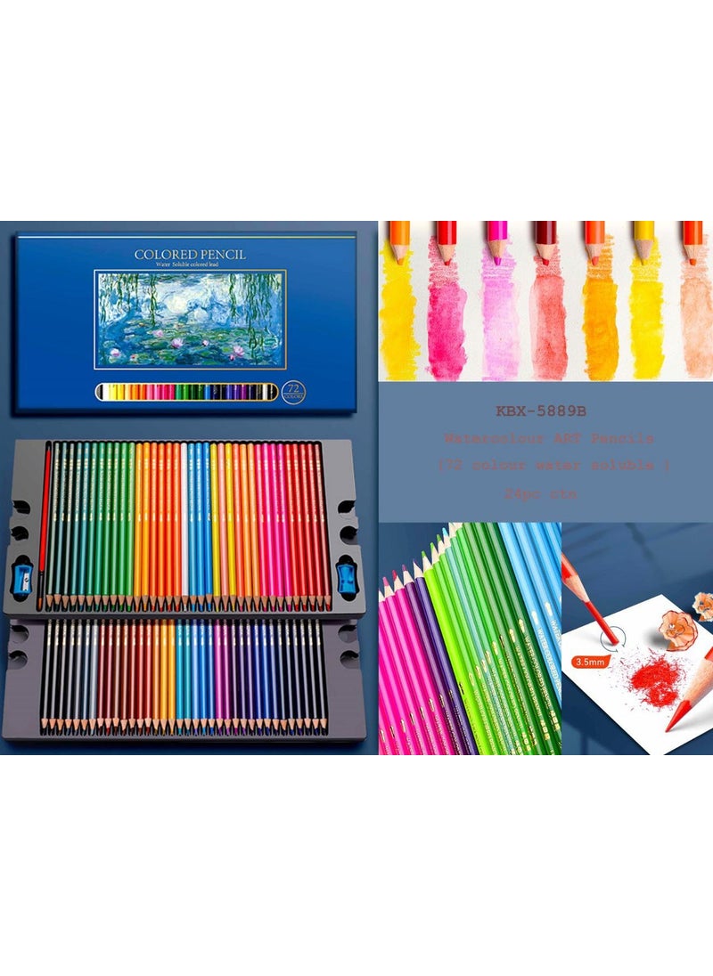 DIVHUK DIVHUK Hexagonal Colored Pencils Set with Sharpener and Boxes Soft Wood Pencils for School Kids Teachers Drawing for Coloring Sketching and Painting 72 PCS 