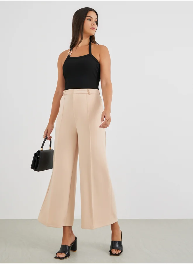 ستايلي Styli Mid Rise Wide Leg Trousers