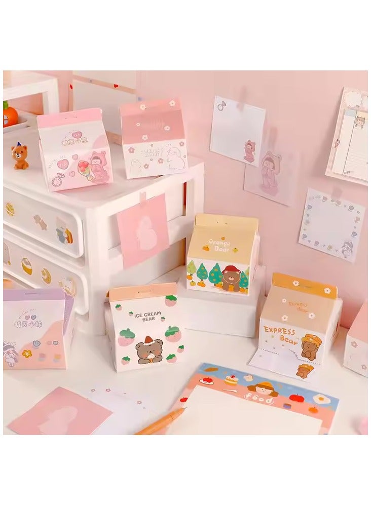 Generic KAWAII STATIONERY MEMO PAD | BEAR MEMO | KAWAII | CARTON NOTES | 200 SHEETS | BROWN  - Image 4