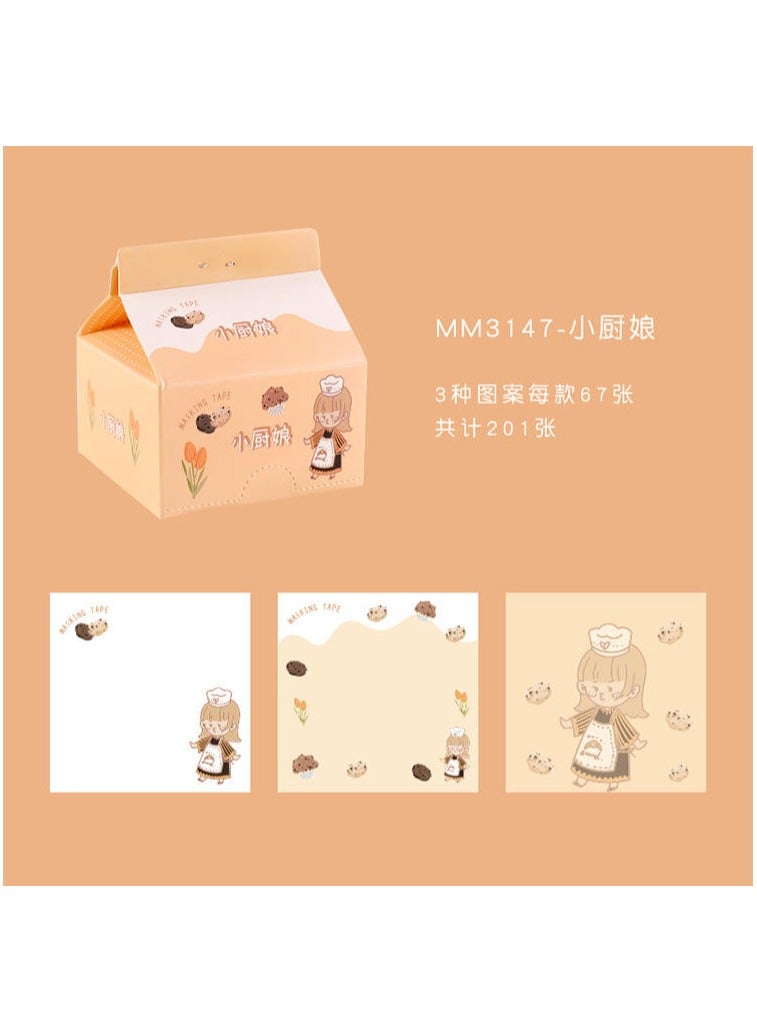 Generic KAWAII STATIONERY MEMO PAD | BEAR MEMO | KAWAII | CARTON NOTES | 200 SHEETS | BROWN  - Image 1
