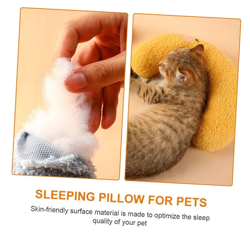 Blue U Shaped Neck Pillow for Cats and Dogs Comfortable Sleep Support - Image 4
