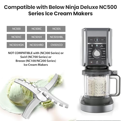 Psasrm Replacement Paddle Compatible with Ninja Creami NC501 Series Ice Cream Makers,Replacement Parts Blade for Ninja Ice Creami Accessories for NC500, NC501, NC501H, NC501HBL, NC501HGN and CN501CO - Image 2