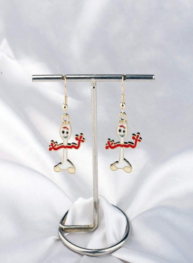 MAOFAED Cute Cartoon Fork Earrings for Fans, Spork Earrings for Women, Fandom Gift, Cooking Mom Gift, Baker Earring(onceFork) - Image 4