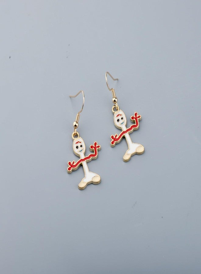 MAOFAED Cute Cartoon Fork Earrings for Fans, Spork Earrings for Women, Fandom Gift, Cooking Mom Gift, Baker Earring(onceFork) - Image 3