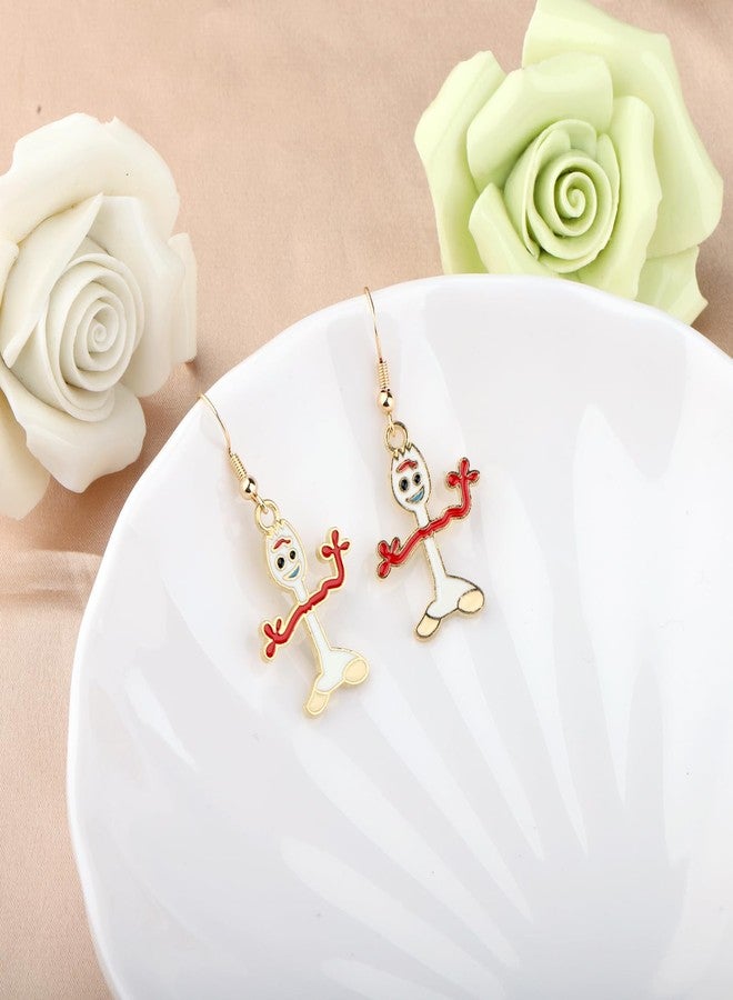 MAOFAED Cute Cartoon Fork Earrings for Fans, Spork Earrings for Women, Fandom Gift, Cooking Mom Gift, Baker Earring(onceFork) - Image 5