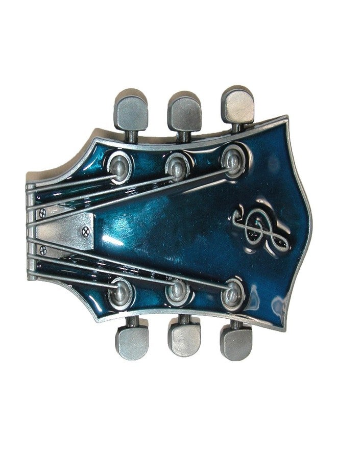 CTM Guitar Head Belt Buckle, Blue - Image 1