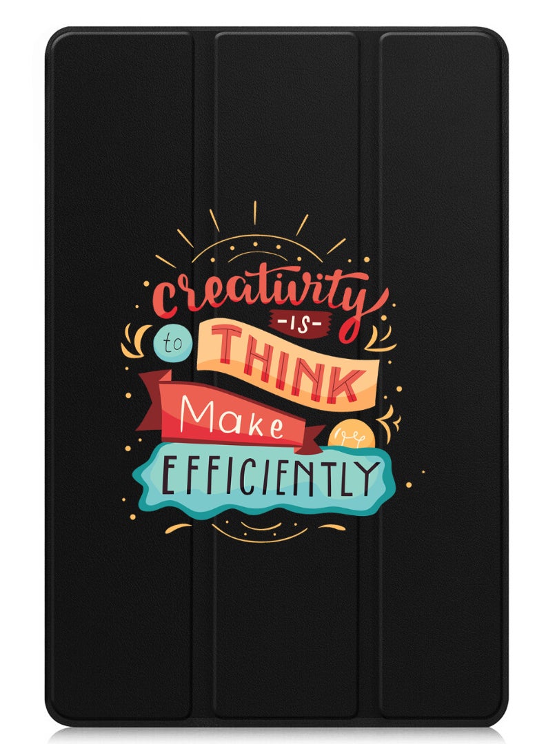 Theodor Protective Flip Case For Apple iPad Pro 13 (2024) With Trifold Stand Auto Wake Sleep Shockproof Cover creativity is to think - Image 1