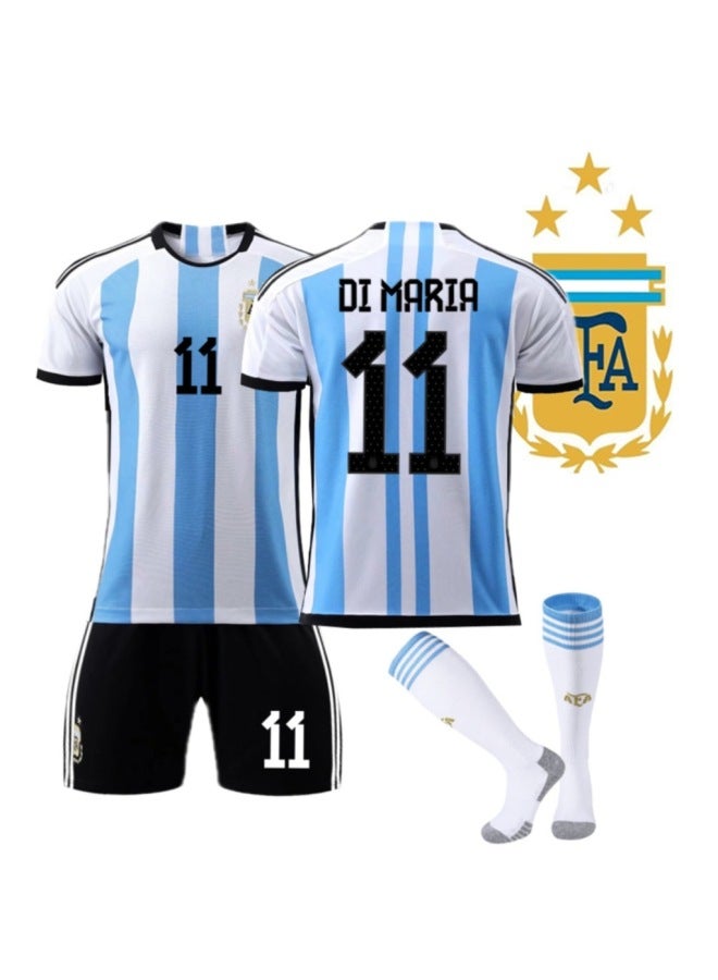 22-23 Samsung Argentina Home 11 With Socks Football Jersey - Image 1