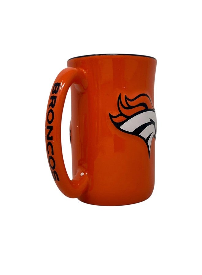 Logo Brands NFL Denver Broncos Cafe Mug, 15-Ounce, Team Colors - Image 1