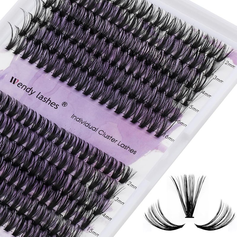 40/50D Cluster Lashes Individual Lash Clusters 12-16mm Mixed Length C/D Curl Eyelash Light DIY Lash Clusters Thin Band Eyelash Soft Lashes that Look Like Eyelash Extensions(40/50D-D,12-16mm Mixed)