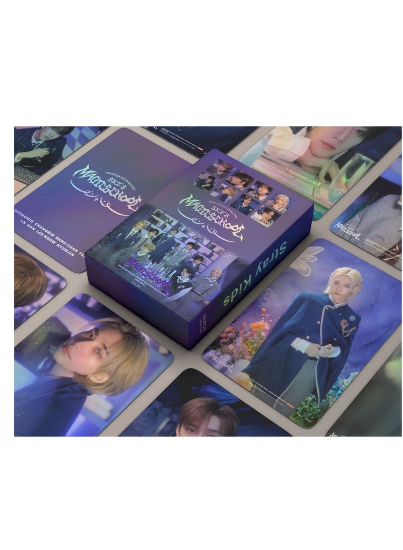 55 قطعة من بطاقات الصور الضالة للأطفال، بطاقة تجميع الألبوم الجديد، بطاقة تجميع بطاقة لومو للمدرسة السحرية من SKZ، بطاقة ليزر - Image 2