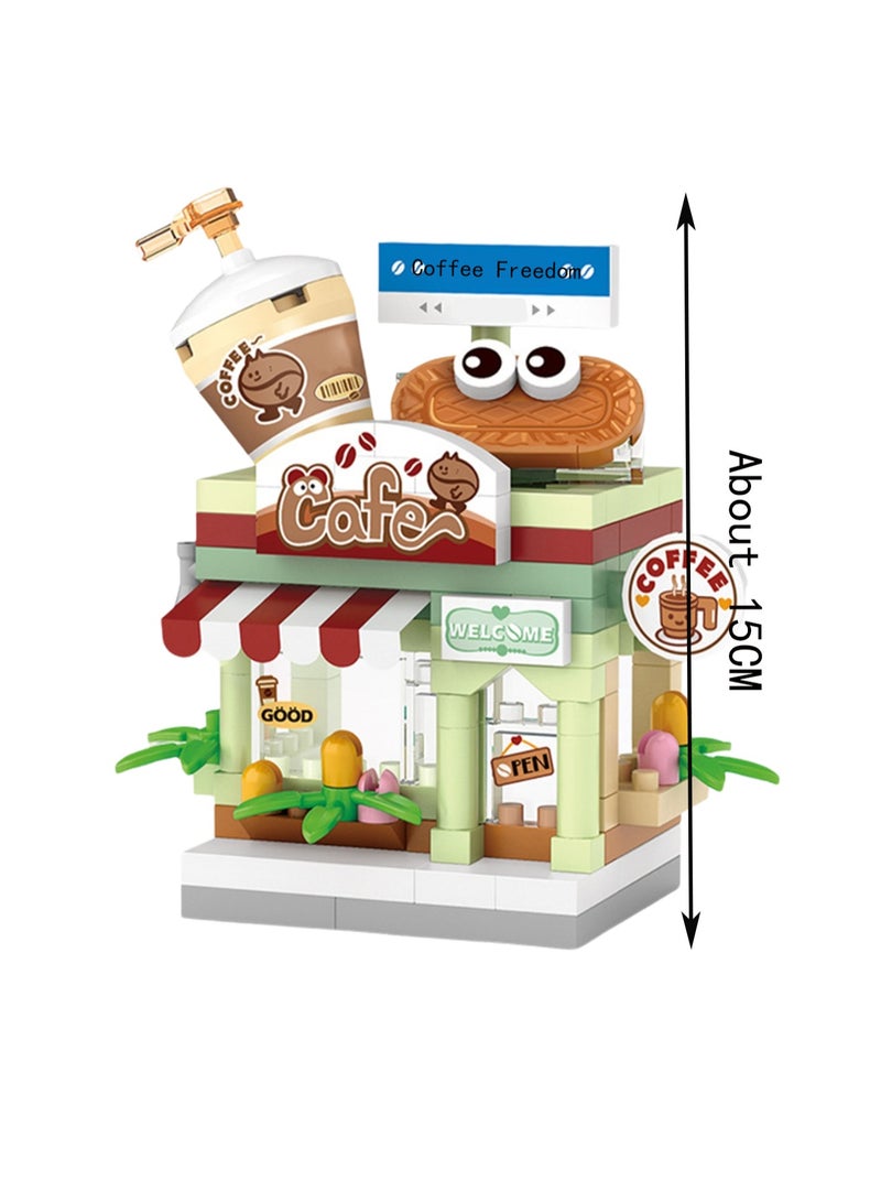 Mini Black Coffee 120pcs, Street View House Set Building Block Toys, Educational Assembly Model Gift For Children - Image 2
