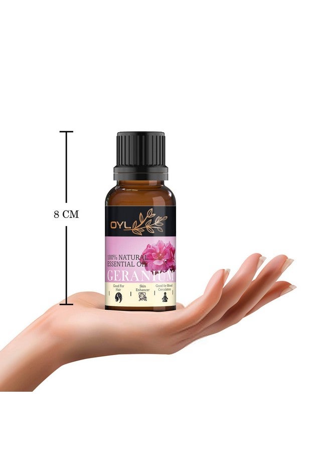 OY-L OYL Geranium Essential Oil 100% Pure Natural, Scalp sebum serum for flowy, long & healthy hair, Smooth Skin 30ml - Image 4