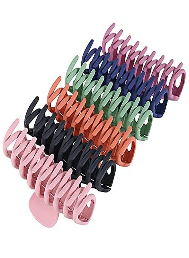 Kiyan 6 PCS Hair Claw Clips for Women, Strong Hold Matte Hair Claw Clips for Thick Hair, Fashion Hair Styling Accessories for Girls, Large Hair Clips for Women Thick Hair(6 Colors) - Image 1