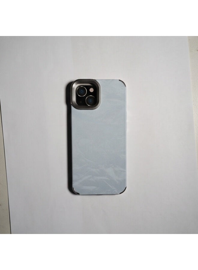 جراب حماية خلفي بإطار معدني للكاميرا لهاتف iPhone 13 - أبيض - Image 4