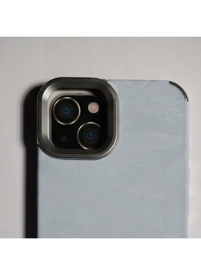 جراب حماية خلفي بإطار معدني للكاميرا لهاتف iPhone 13 - أبيض - Image 2