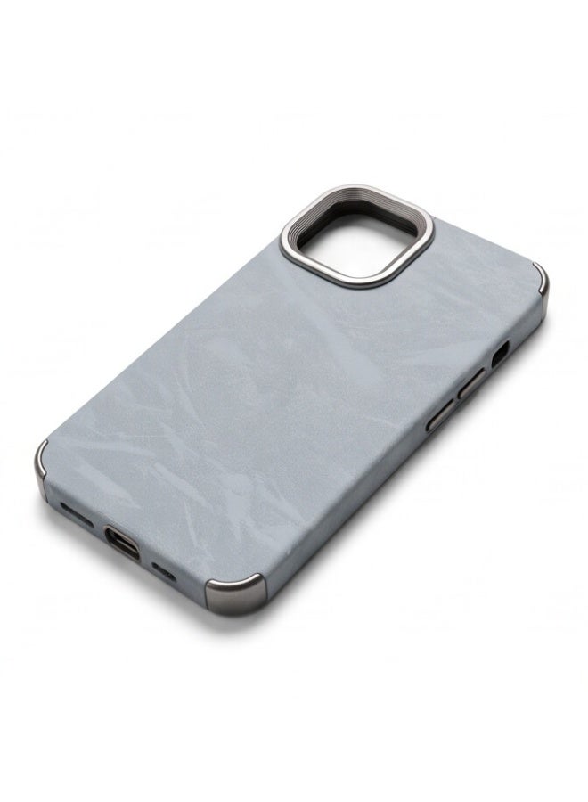 Protective Back Cover Case with Metal Camera Frame for iPhone 13 White - Image 2