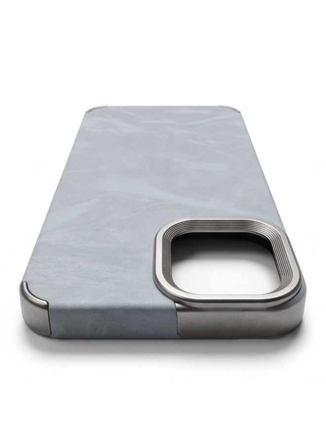 Protective Back Cover Case with Metal Camera Frame for iPhone 13 White - Image 3