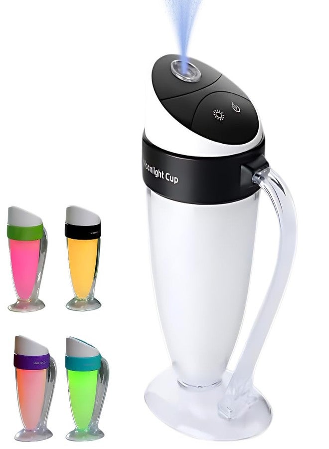 Elevea 𝟏𝟓 𝐘𝐞𝐚𝐫𝐬 𝐆𝐮𝐚𝐫𝐚𝐧𝐭𝐞𝐞, USB mini humidifier with ambient night light, colorful glow cup design for bedroom, office desk and car, cool mist for fresh air - Image 1