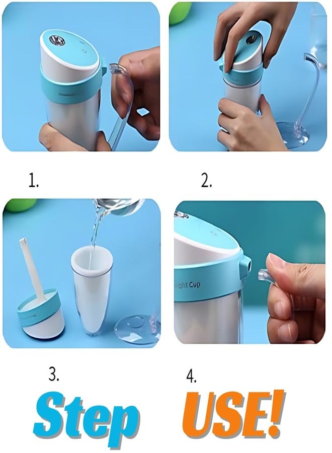 Elevea 𝟏𝟓 𝐘𝐞𝐚𝐫𝐬 𝐆𝐮𝐚𝐫𝐚𝐧𝐭𝐞𝐞, USB mini humidifier with ambient night light, colorful glow cup design for bedroom, office desk and car, cool mist for fresh air - Image 3