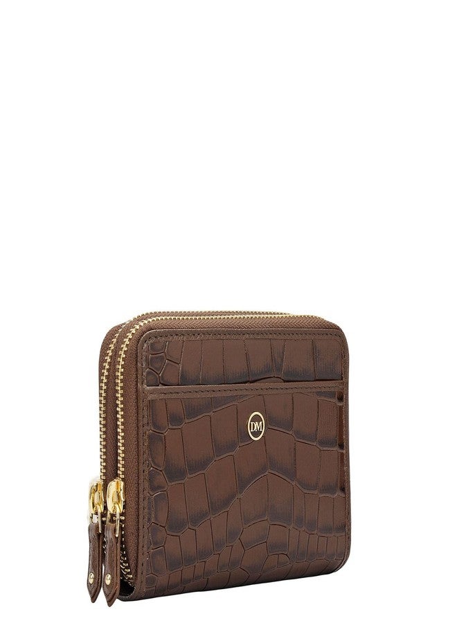 Da Milano Premium Leather Wallet for Women | Multi Compartment Travel Wallet - Brown (1007) - Image 2